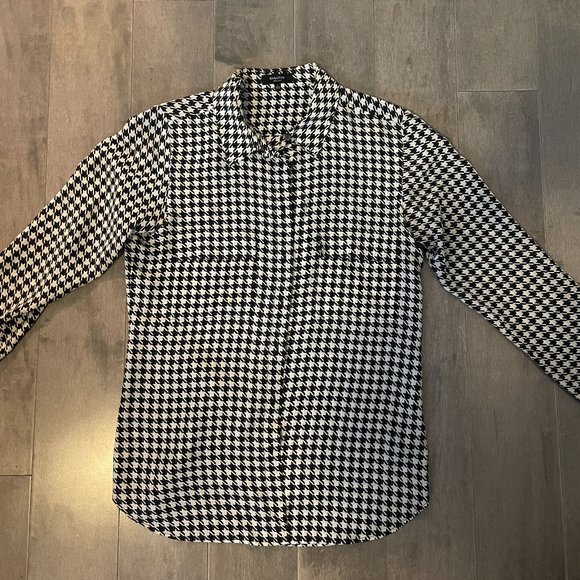 Aritzia Houndstooth Blouse Size Small - Picture 1 of 5
